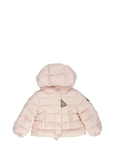 Shop Moncler Nana Down Jacket With Hood In Pink