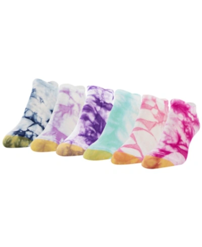 Shop Gold Toe Women's Tie-dye 6pk Liner Socks In Hot Pink, Pink, Jade, Grape, Lavender Mist, Midnight