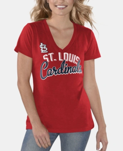 Shop G-iii Sports Women's St. Louis Cardinals Finals T-shirt In Red