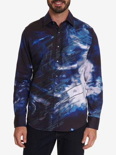 Shop Robert Graham Perfect Storm Sport Shirt In Dark Blue