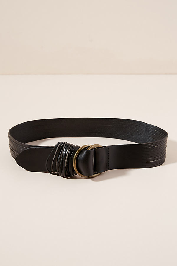 Anthropologie Tonya Double O Ring Belt In Grey Modesens