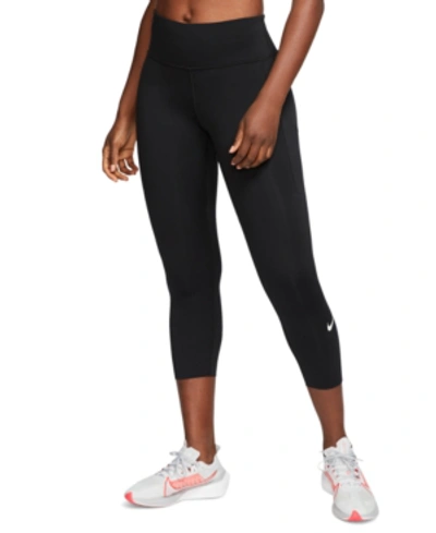 Shop Nike Women's Epic Lux Cropped Running Leggings In Black/refs