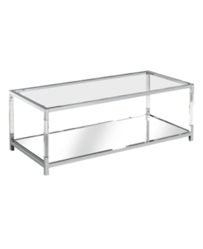 Shop Furniture Of America Jask 1-shelf Coffee Table In Silver