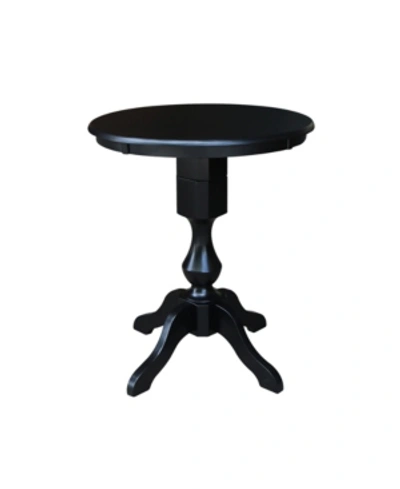 Shop International Concepts 30" Round Top Pedestal Table- 34.9"h In Black