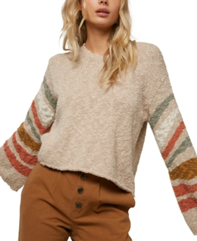 Shop O'neill Juniors' Mandalay Bell-sleeve Sweater In Oatmeal