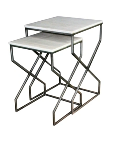 Shop Crestview Dares Nesting Tables,â Set Of 2 In White