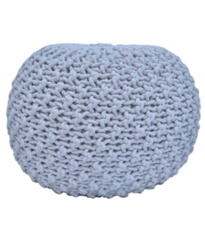 Shop Crestview Holly Cotton And Jute Pouf Or Ottoman In Gray