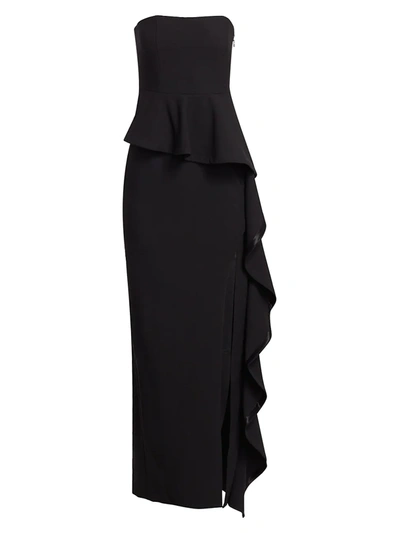 Shop Cinq À Sept Women's Clair Peplum Gown In Black