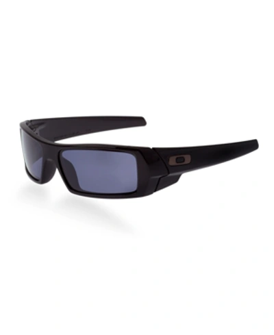 Shop Oakley Gascan Sunglasses, Oo9014 In Black Shiny/grey