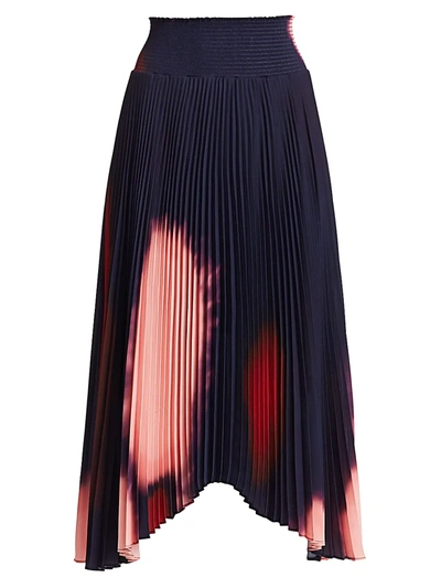 Shop A.l.c Women's Sonali Tie-dye Pleated Skirt In Midnight Multi