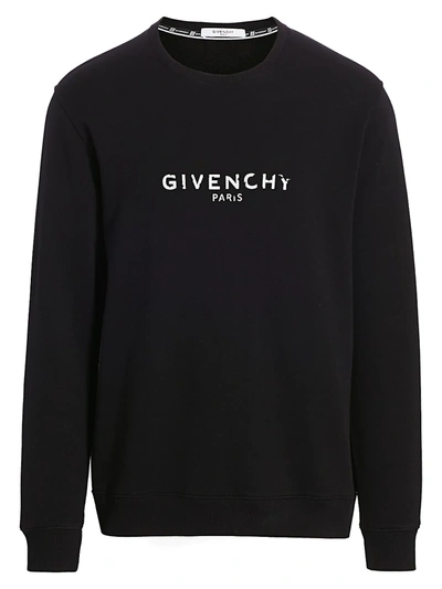 Shop Givenchy Men's Vintage Logo Sweatshirt In Black