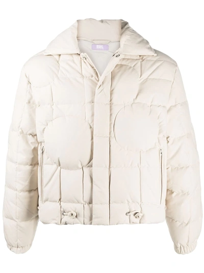 Shop Erl Feather Down-lined Bomber Jacket In Neutrals