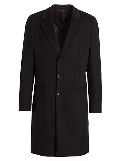 Shop Giorgio Armani Men's Wool & Cashmere Top Coat In Grey