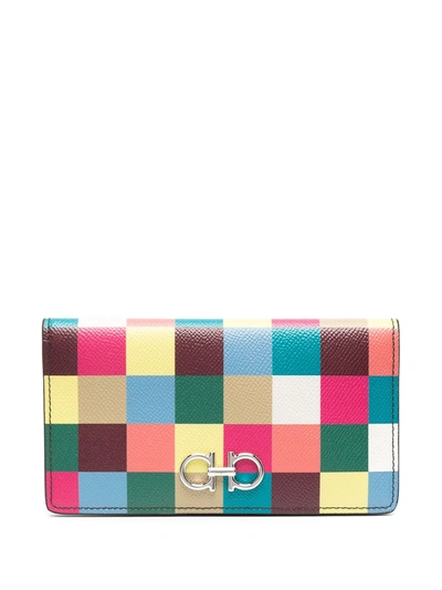 Shop Ferragamo Gancini Continental Wallet In Pink