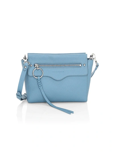 Shop Rebecca Minkoff Women's Gabby Leather Crossbody Bag In Blue