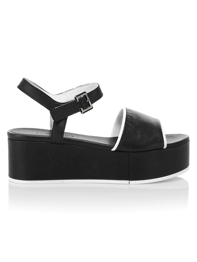 Shop Clergerie Women's Mori Flatform Leather Sandals In Black