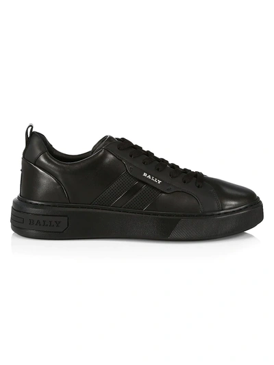 Shop Bally Maxim Low-top Leather Sneakers In Black