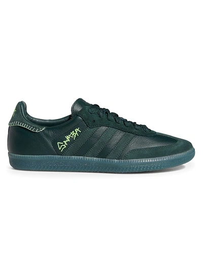 Shop Adidas Originals Men's Adidas X Jonah Hill Samba Low-top Sneakers In Green Night Mineral Green Ecru Tint