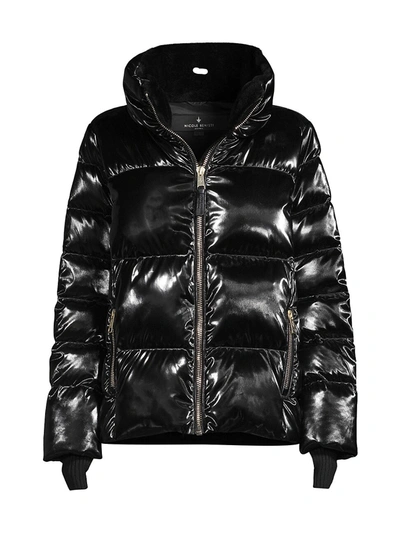 Shop Nicole Benisti Kensington Shearling-lined Puffer Jacket In Black