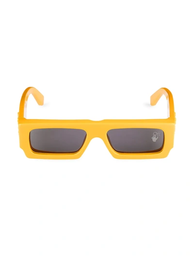 Shop Off-white Men's 56mm Rectangular Sunglasses In Yellow
