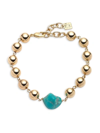 Shop Dannijo Women's Joplin Epoxy Beaded Bracelet In Turquoise