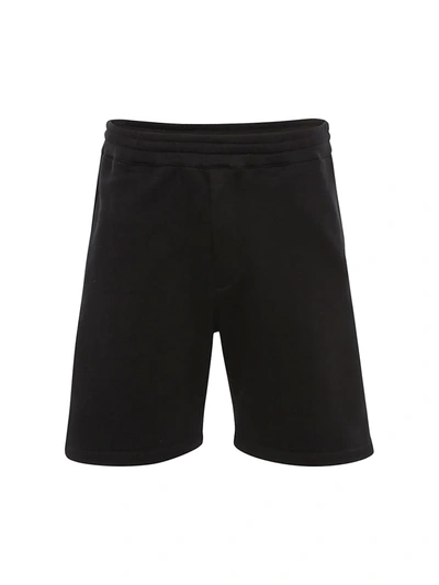 Shop Alexander Mcqueen Men's Logo Tape Shorts In Black