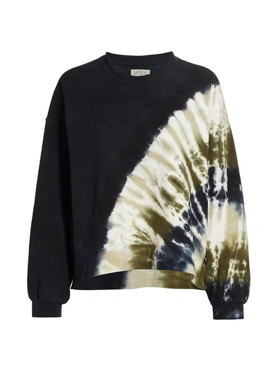 Shop Electric & Rose Neil Tie-dye Sweatshirt In Onyx Army Cloud