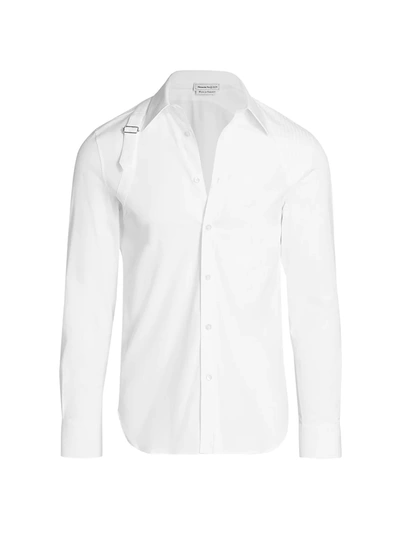 Shop Alexander Mcqueen Shoulder Harness Sport Shirt In White