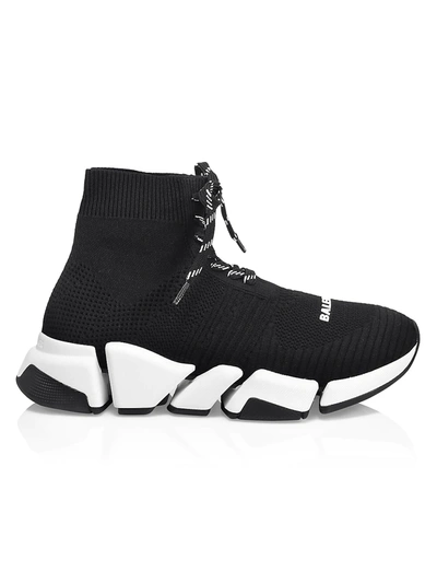 Shop Balenciaga Women's Speed 2.0 Lace-up Sneakers In Black