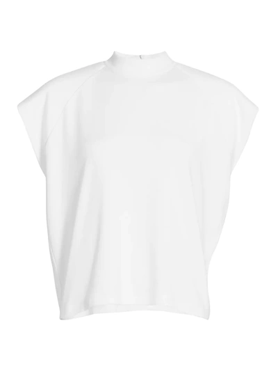 Shop Remain Birger Christensen Verona High-neck T-shirt In Bright White