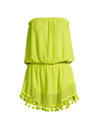 Shop Ramy Brook Marcie Mini Dress In Lime