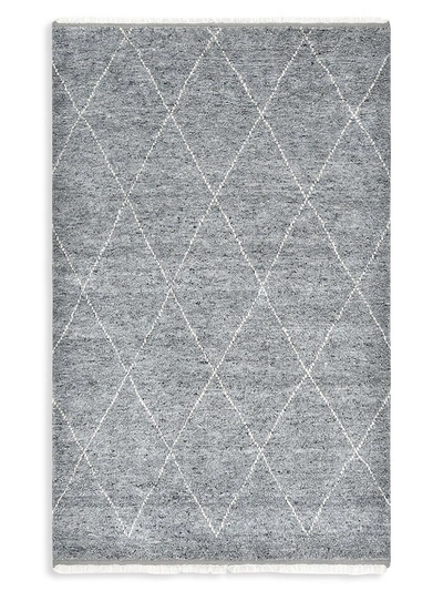 Shop Solo Rugs Shaggy Moroccan Bohemian Shaggy Moroccan Hand Knotted Area Rug In Grey