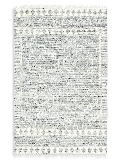 Shop Solo Rugs Ellery Bohemian Shaggy Moroccan Hand Knotted Area Rug In Light Grey