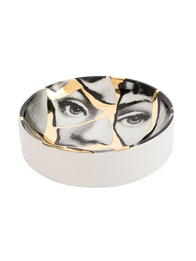 Shop Fornasetti Crack Dish In White