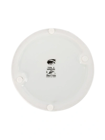 Fornasetti Crack Dish In White