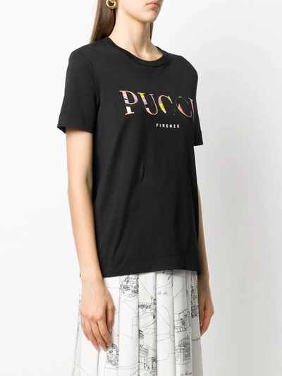 Shop Emilio Pucci Logo Print T-shirt In Black