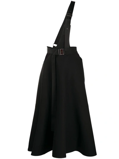Shop Junya Watanabe One-shoulder Skirt In Black