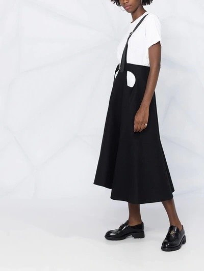 Shop Junya Watanabe One-shoulder Skirt In Black
