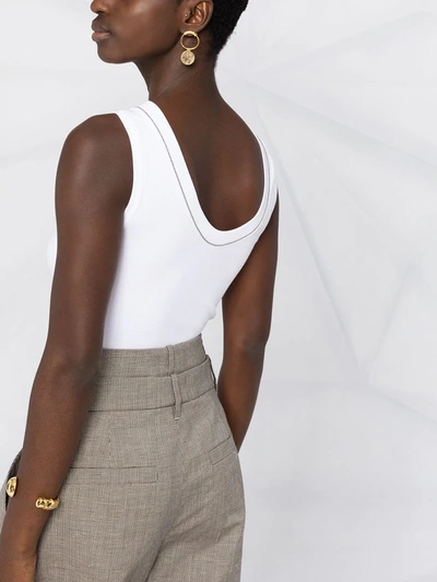 Brunello Cucinelli Crystal-detail Vest Top In White