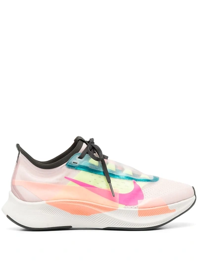 Shop Nike Zoom Fly 3 Premium Panelled Sneakers In Pink