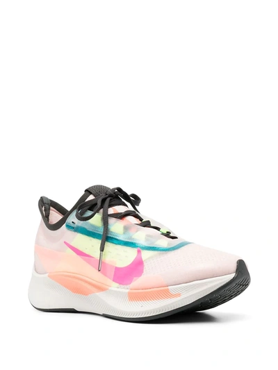 Shop Nike Zoom Fly 3 Premium Panelled Sneakers In Pink