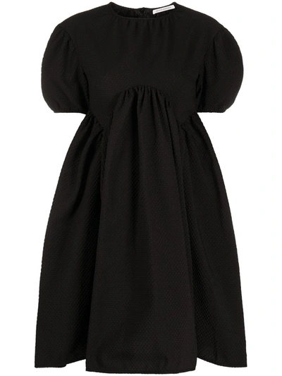 Shop Cecilie Bahnsen Puff-sleeve Mini Dress In Black