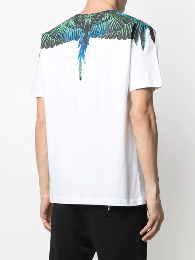 Shop Marcelo Burlon County Of Milan Wings-print Crew Neck T-shirt In White