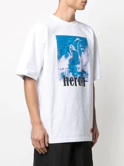 Shop Heron Preston Logo-print Short-sleeved T-shirt In White