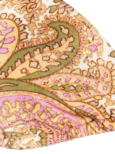 Shop Zimmermann Paisley Print Two-piece Bikini In Yellow