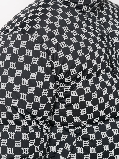 Shop Misbhv Logo Print Padded Jacket In Black
