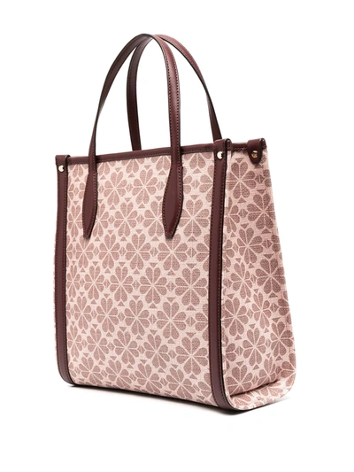 Shop Kate Spade Abstract-print Canvas Tote In Pink