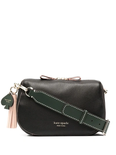 Kate Spade Women's Medium Anyday Leather Saddle Bag In Black | ModeSens