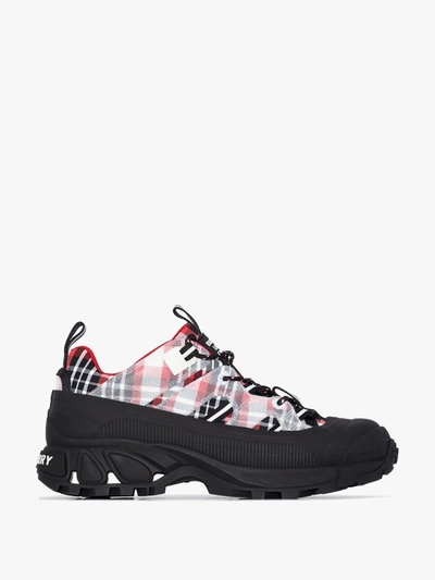 Shop Burberry 'arthur' Sneakers Mit Print In Rot
