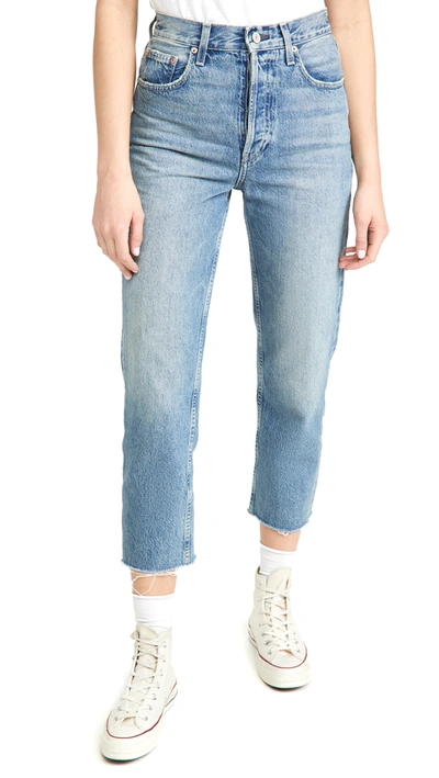 Harper Crop Slim Straight Bite Seam Jeans